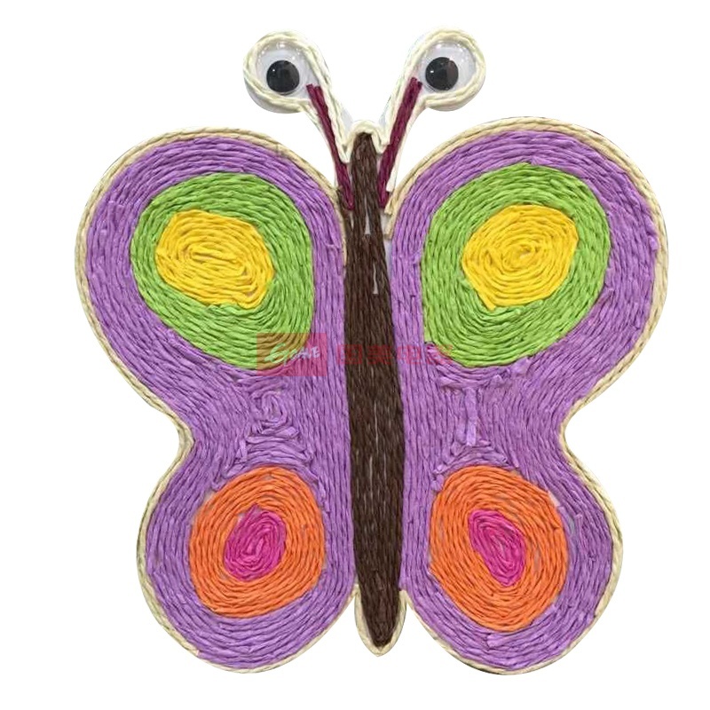 【大贸商diy创意小蝴蝶图片】大贸商 儿童手工diy制作材料包纸绳画