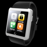 妙凡 新款安卓智能手表手机蓝牙运动计步电话手环拍照防水定位穿戴腕表(亮银色)