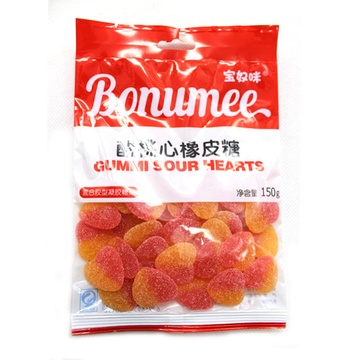 宝奴咪酸桃心橡皮糖150g一鼎美食