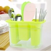 卡秀收纳-沥水餐具筷子笼收纳盒-绿色（EC1101） 