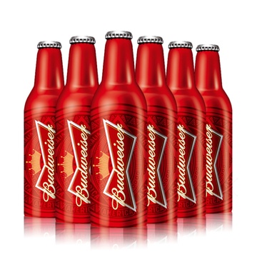 budweiser 百威啤酒 红色铝罐 电音限量版355ml(6支)