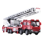 合金工程车模消防车卡车货运车装卸车汽车模型儿童玩具(625014登高消防车)