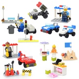 世标积木 儿童塑料拼装拼插小颗粒积木玩具 随机3盒