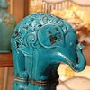 英伦欧堡 地中海风格陶瓷大象摆设工艺品 仿古大象摆件家居饰品