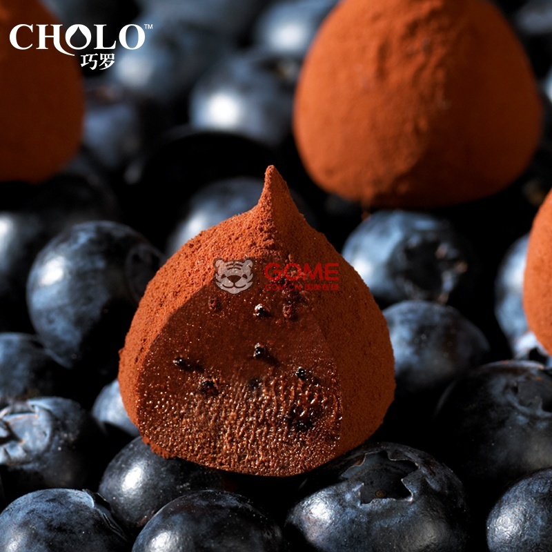 巧罗魔力速溶纯可可脂巧克力42g袋装蓝莓味