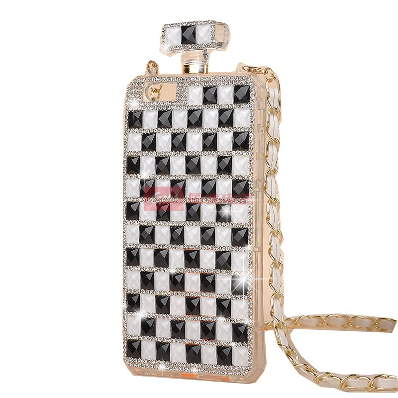 【法威仕其它手机保护套黑白格子钻图片】bulbar 水钻香水瓶带挂链