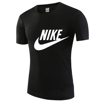 nike耐克男款纯棉短袖圆领t恤男士休闲运动跑步t恤衫p687751黑色2xl