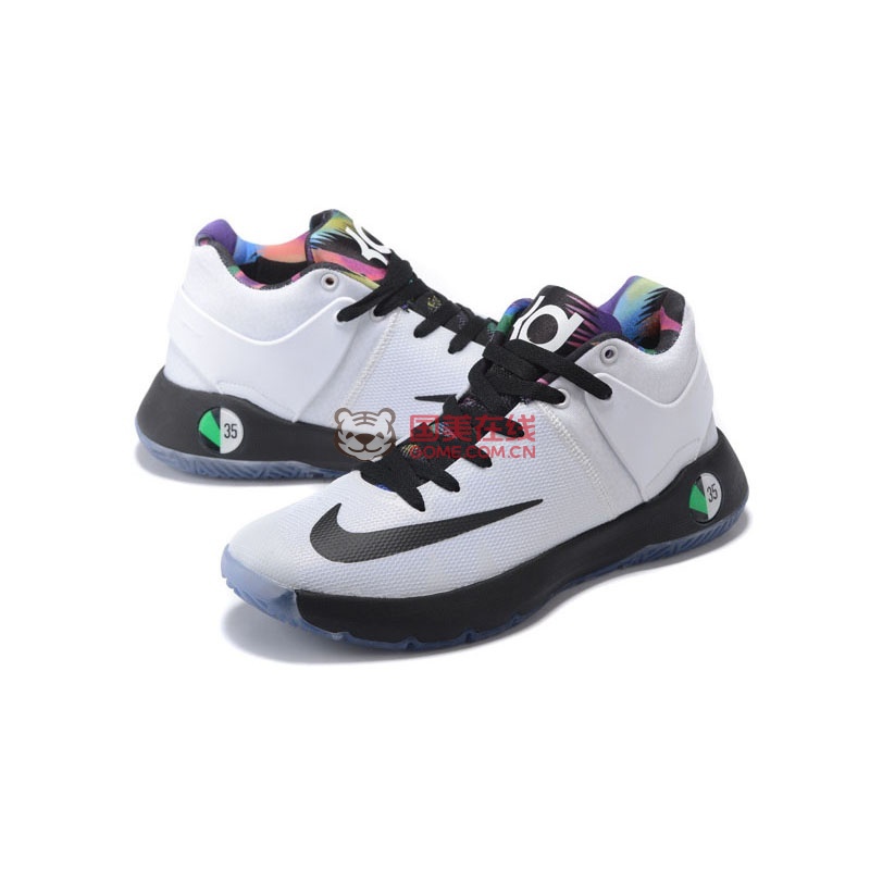 杜兰特5篮球鞋 trey5 特雷5代简版kd5白七彩乳腺zoom战靴(白色 41)