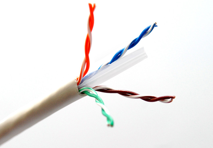 包尓星克cat6e-07六类铜包铝网线(白色)(7米)